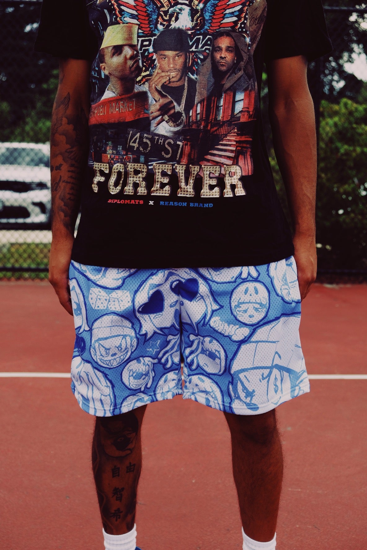 BLUE MIXED EMOTION SHORTS